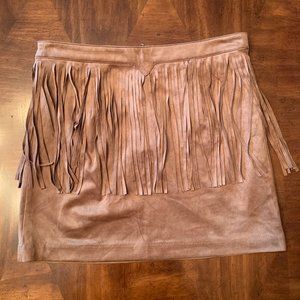 Philosophy "Camel" Suede Mini Skirt